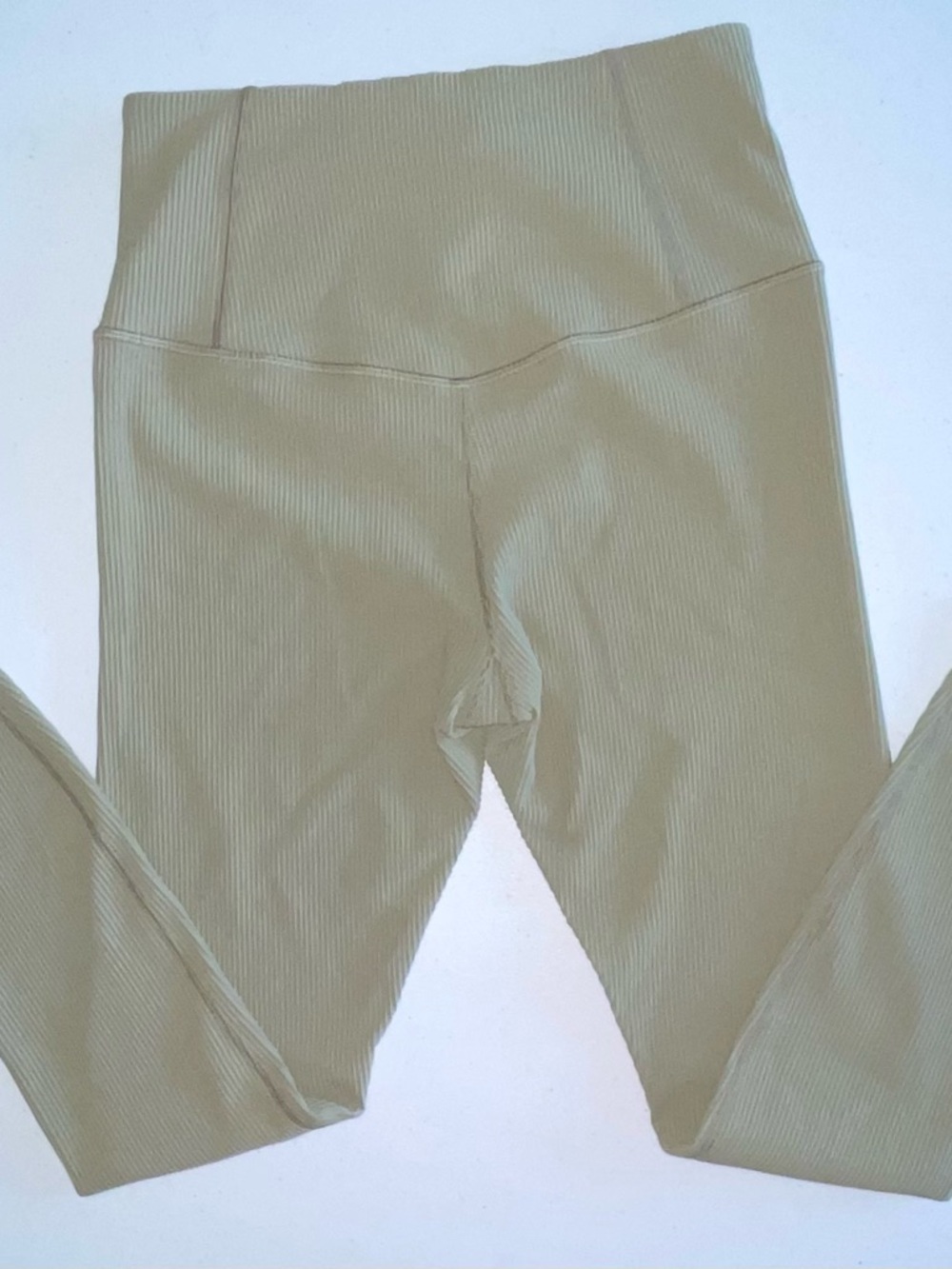 Athleta Women’s M High-Waisted Ribbed Leggings - Sage Green